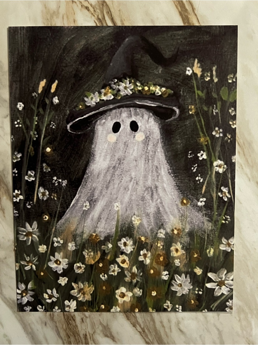 The Kindling Spirit Ghost Art Print - White & Black